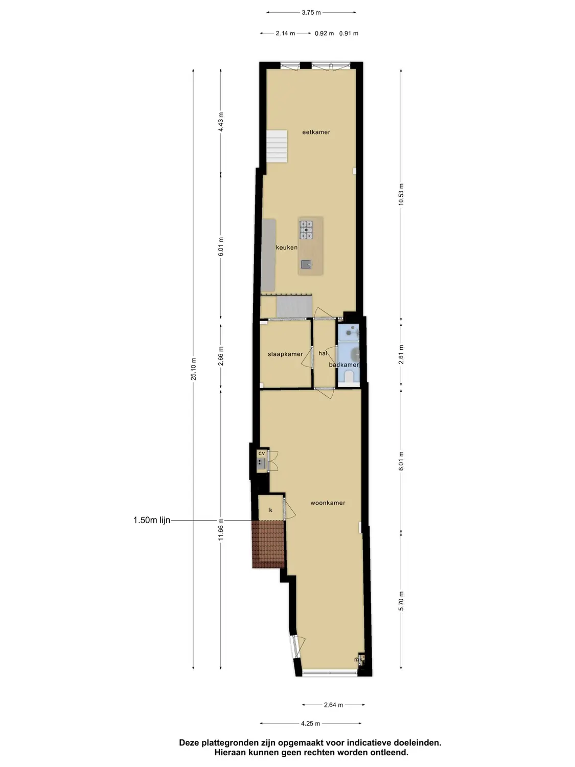 Roosbeek 24, SCHIEDAM plattegrond 1
