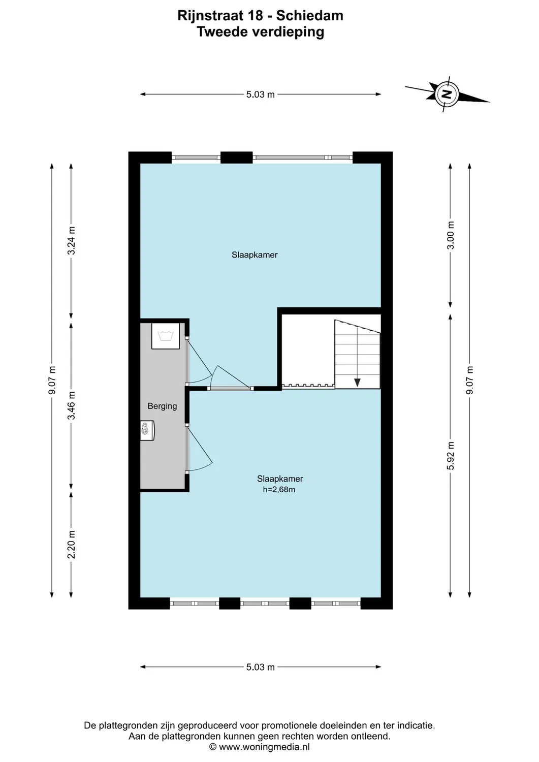 Rijnstraat 18, SCHIEDAM plattegrond 2
