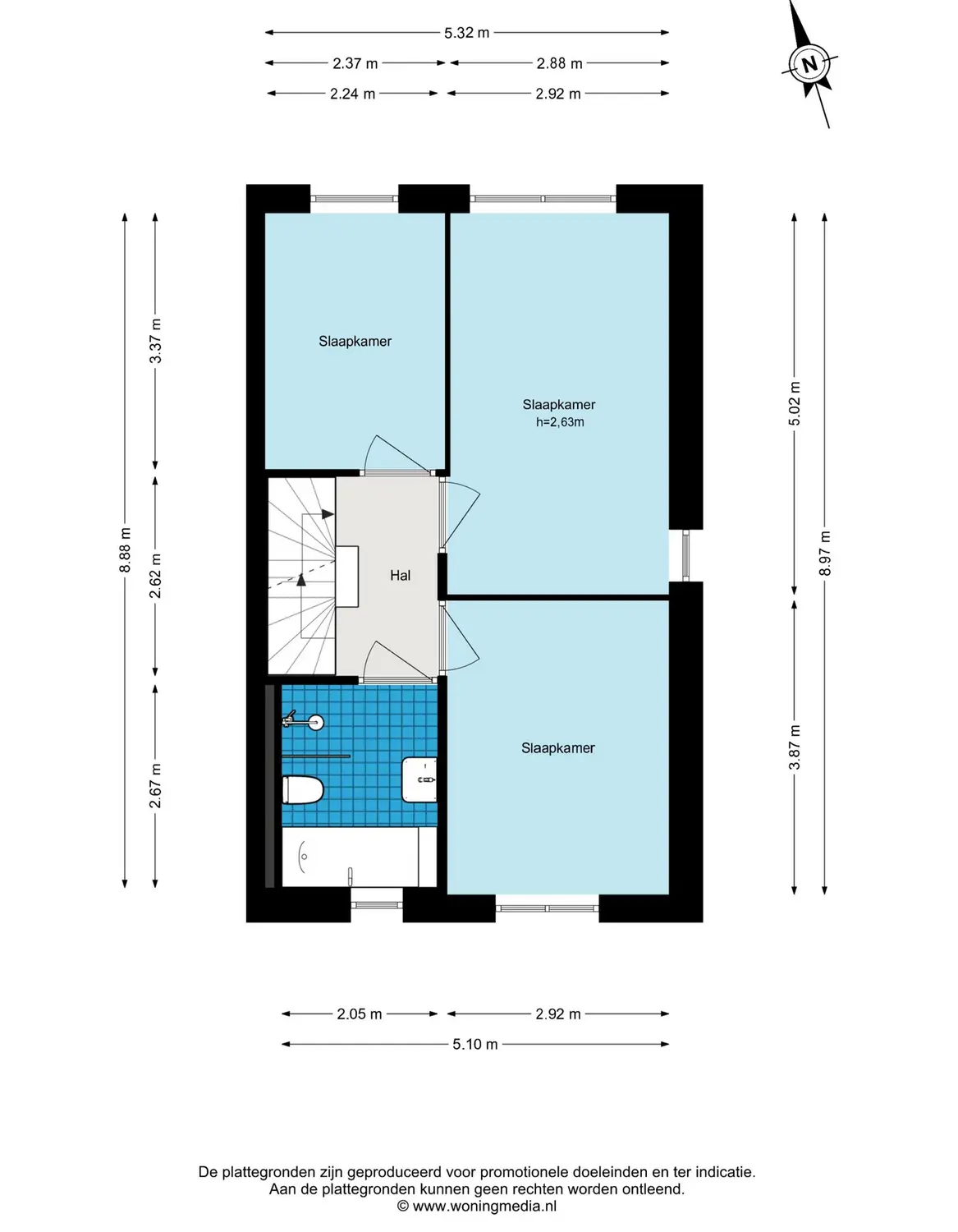 Zwembaan 9, VLAARDINGEN plattegrond 1