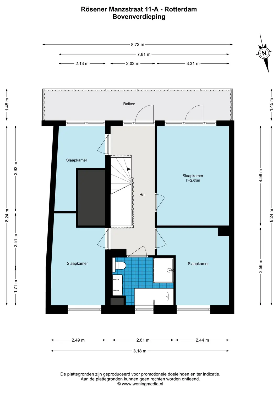 Rösener Manzstraat 11A, ROTTERDAM plattegrond 1