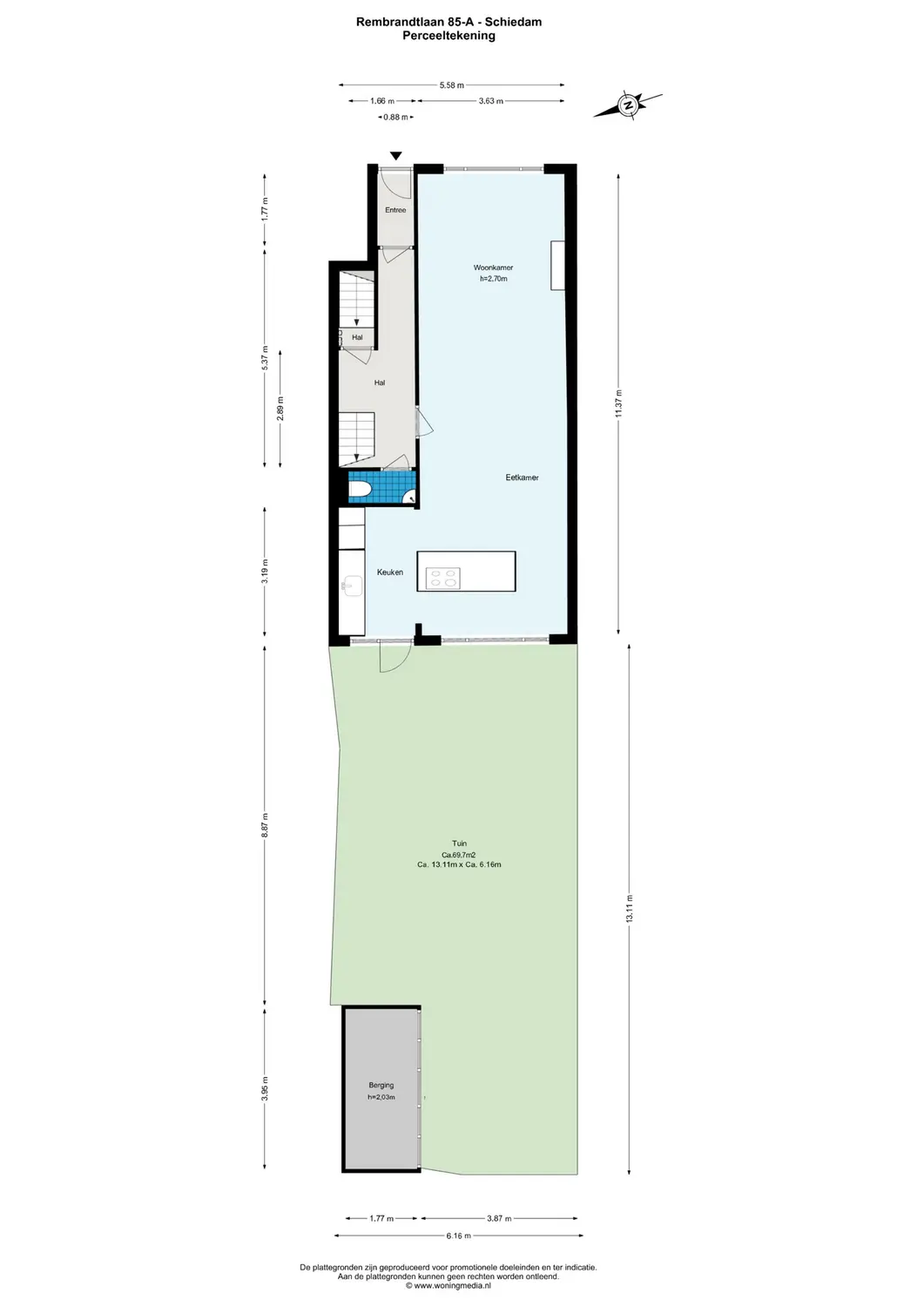 Rembrandtlaan 85A, SCHIEDAM plattegrond 0