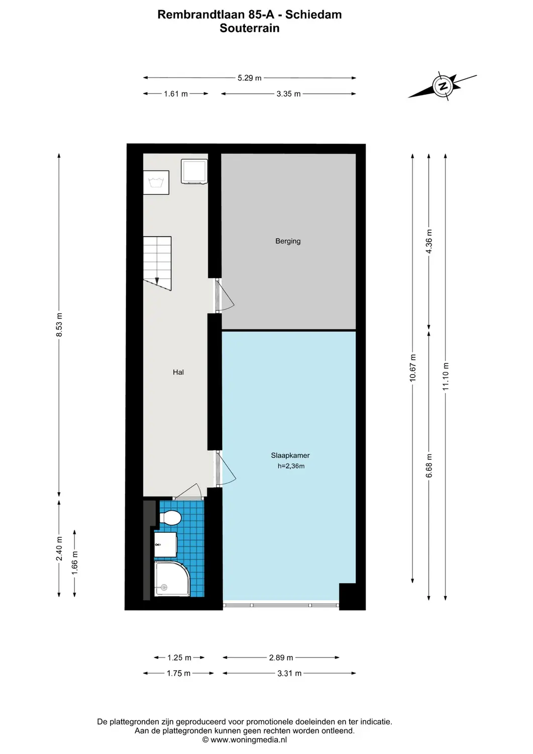 Rembrandtlaan 85A, SCHIEDAM plattegrond 3