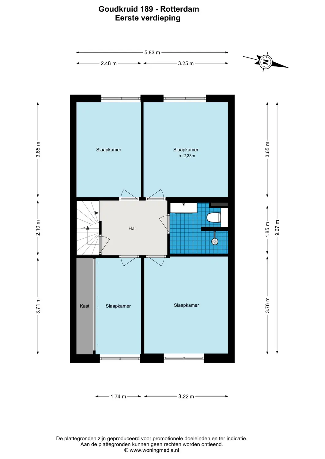 Goudkruid 189, ROTTERDAM plattegrond 2