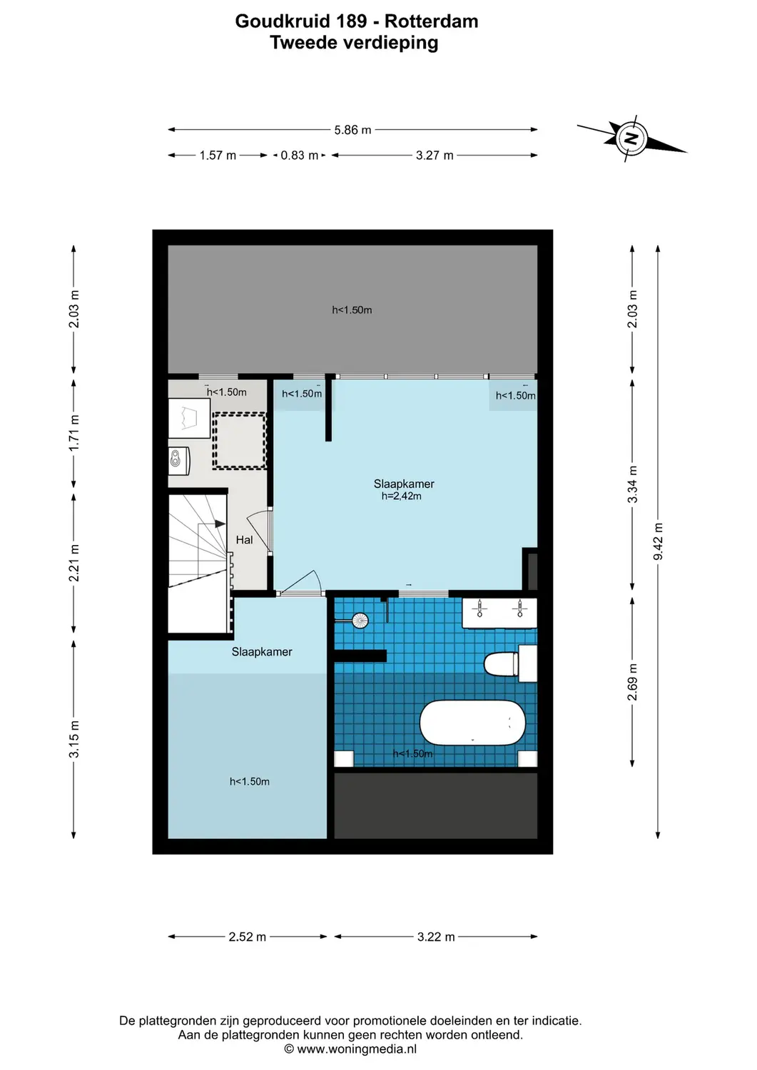 Goudkruid 189, ROTTERDAM plattegrond 3