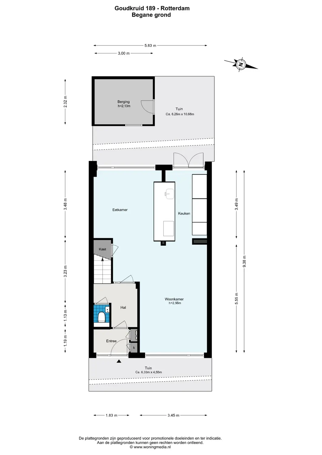 Goudkruid 189, ROTTERDAM plattegrond 1