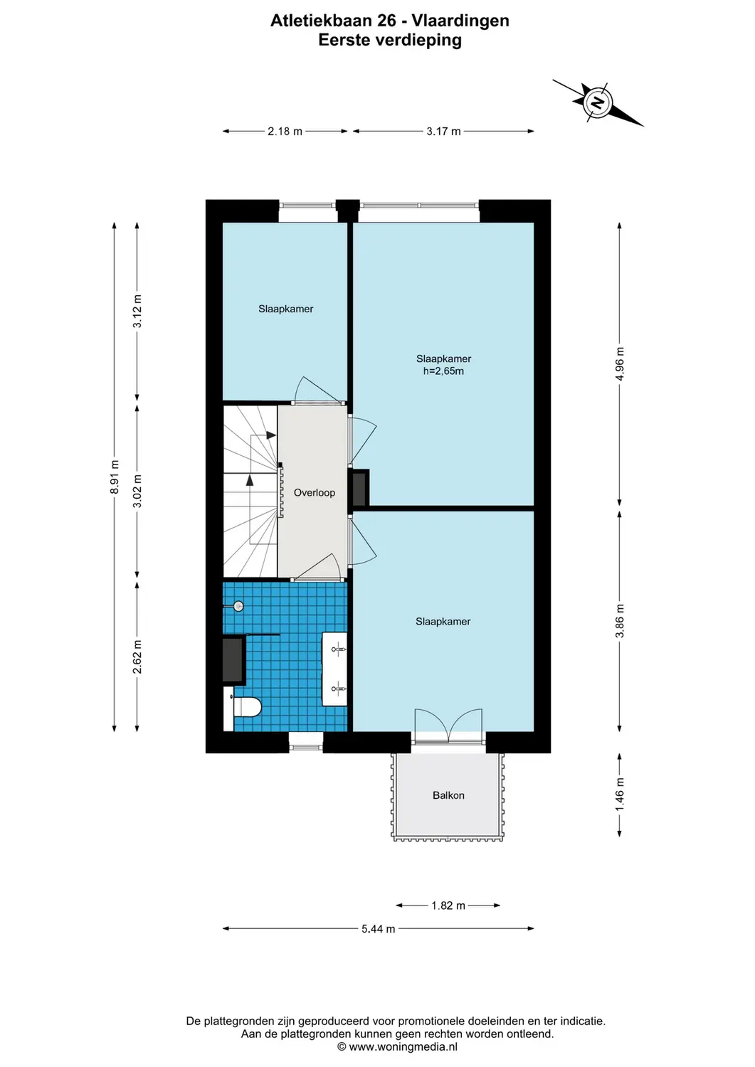 Atletiekbaan 26, VLAARDINGEN plattegrond 3