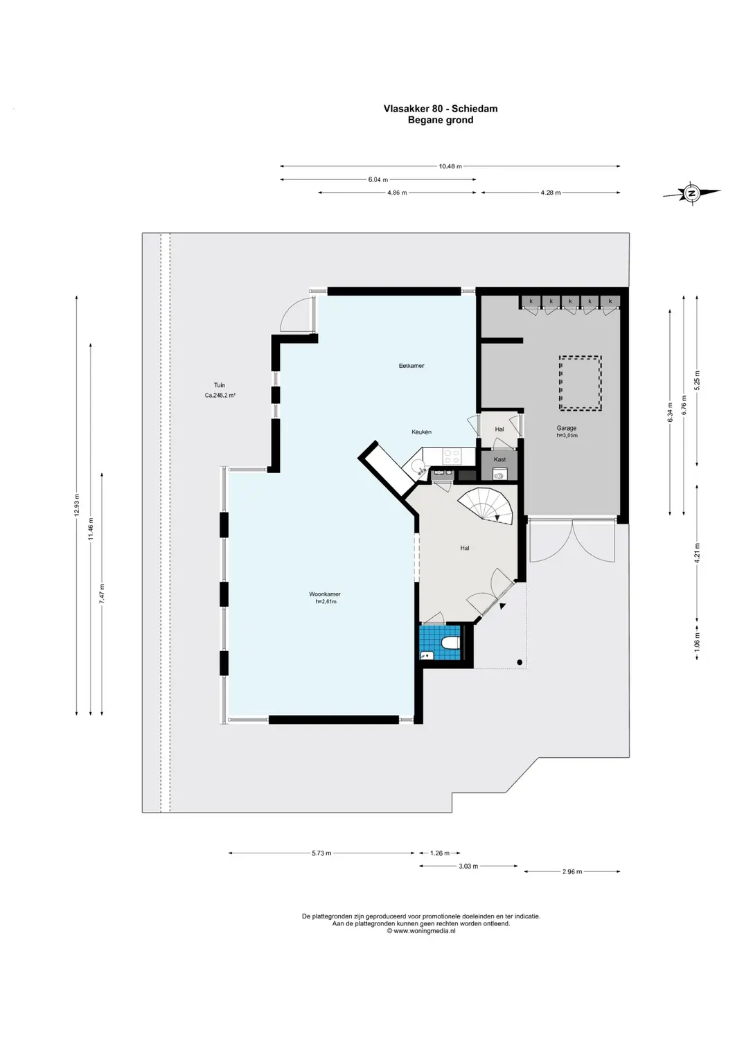 Vlasakker 80, SCHIEDAM plattegrond 0