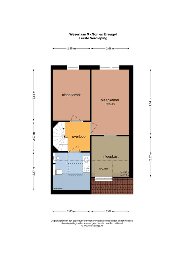 Weserlaan 9, Son en Breugel - plattegrond 1