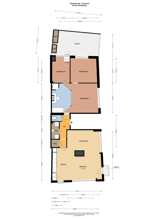 Veestraat 24C, Helmond - plattegrond 0