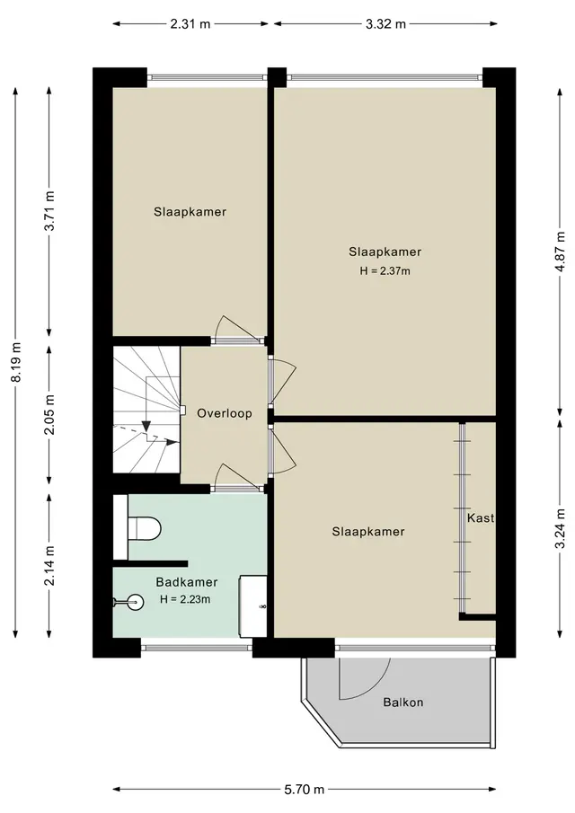 Roubaixlaan 3, Eindhoven - plattegrond 2