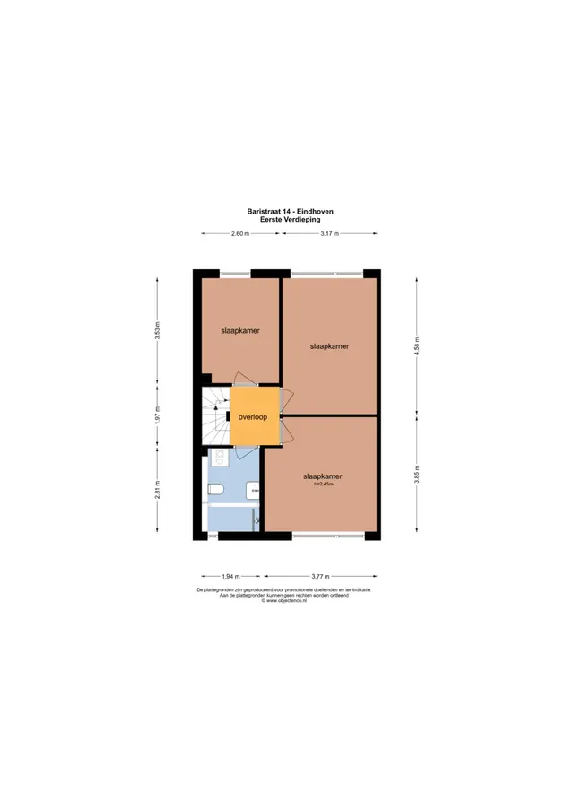 Baristraat 71, Eindhoven - plattegrond 1