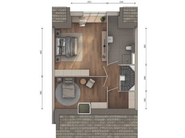 Plattegrond van Semi-bungalow 