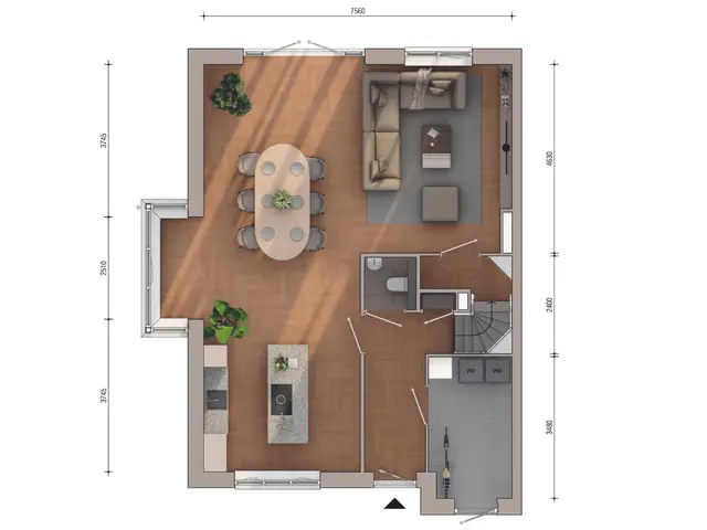 Plattegrond van Semi-bungalow 