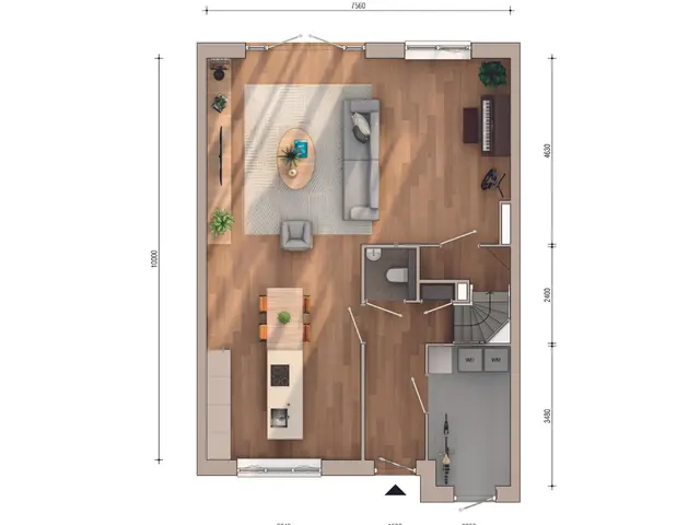 Plattegrond van Semi-bungalow 