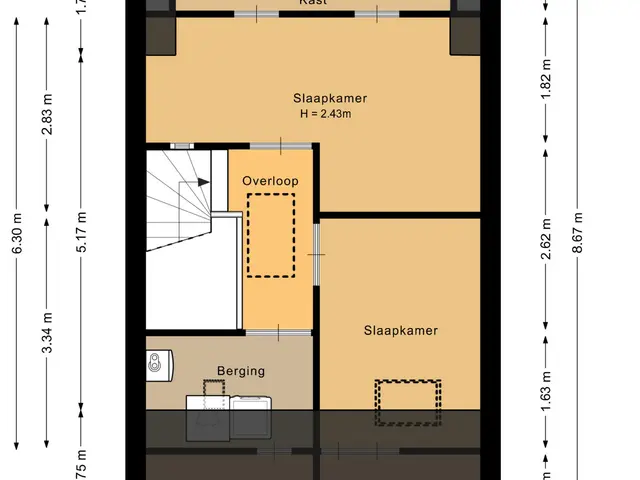Plattegrond van Rode Kruislaan 25