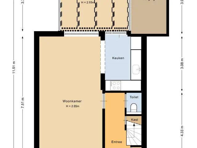 Plattegrond van Anjerstraat 18