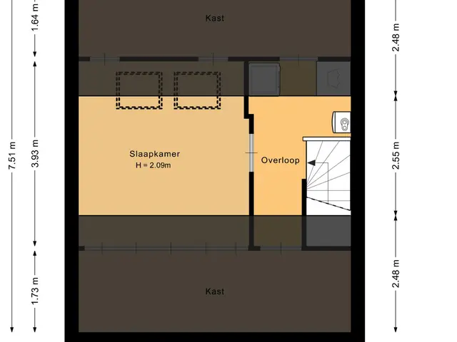 Plattegrond van Anjerstraat 18