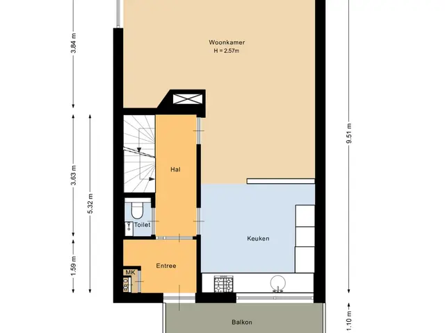 Plattegrond van De Nesse 15
