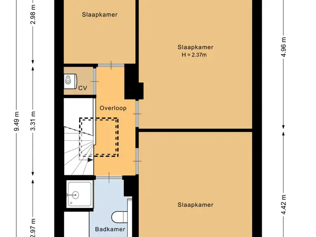 Plattegrond van De Nesse 15