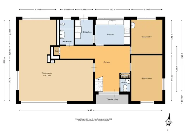 Plattegrond van Emmastraat 10