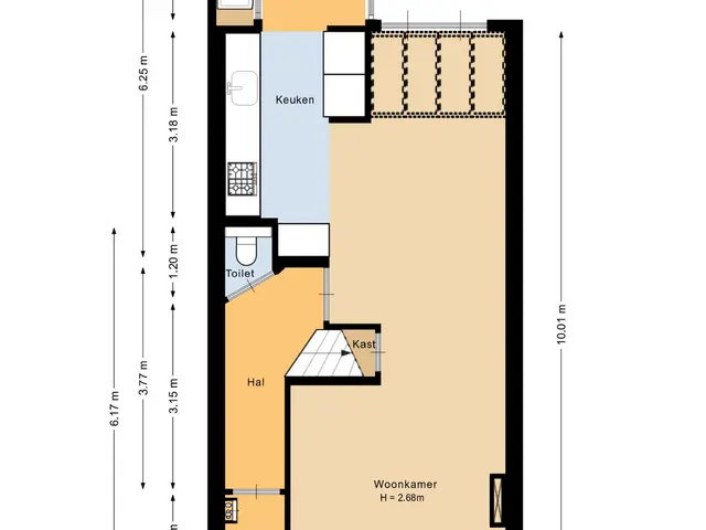 Plattegrond van Duiventorenstraat 43