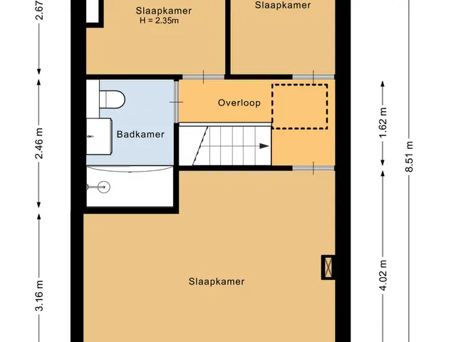 Plattegrond van Duiventorenstraat 43
