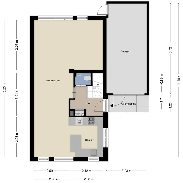 Plattegrond 1 van Marga Klompéstraat 3