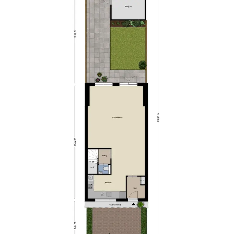 Plattegrond 1 van Buziaulaan 47