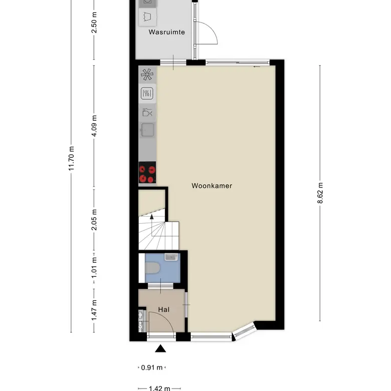 Plattegrond 2 van Munnikenweg 76
