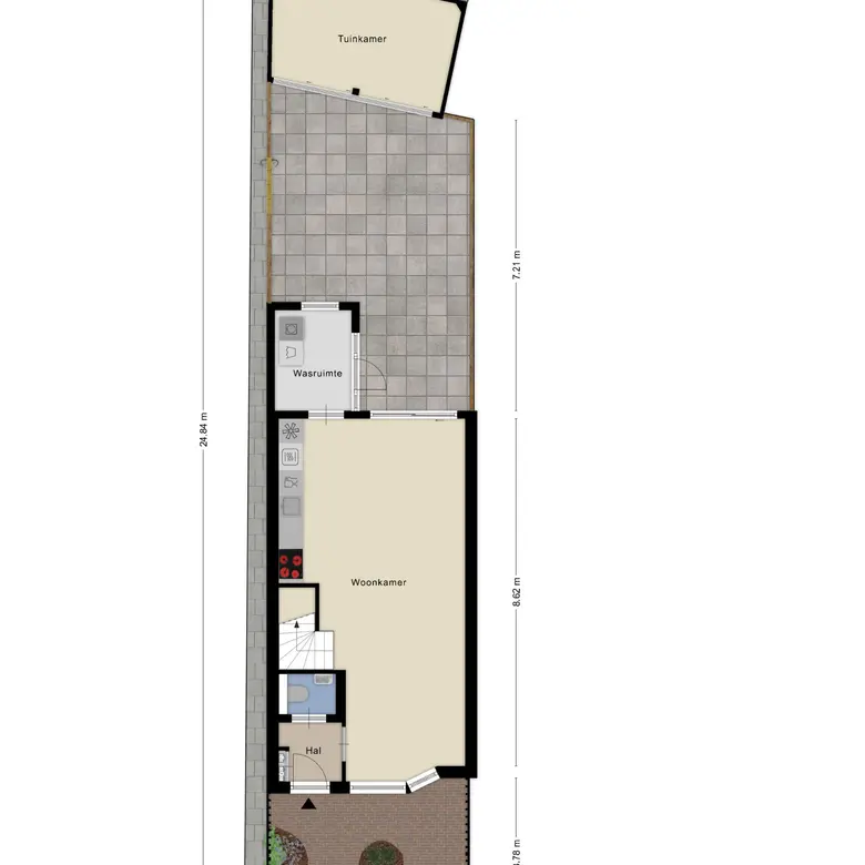 Plattegrond 1 van Munnikenweg 76