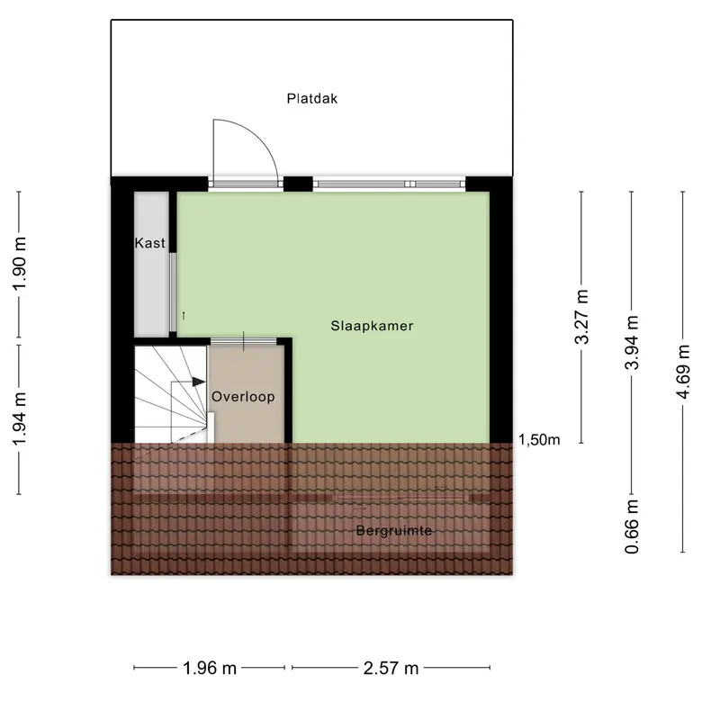 Plattegrond 4 van Munnikenweg 76