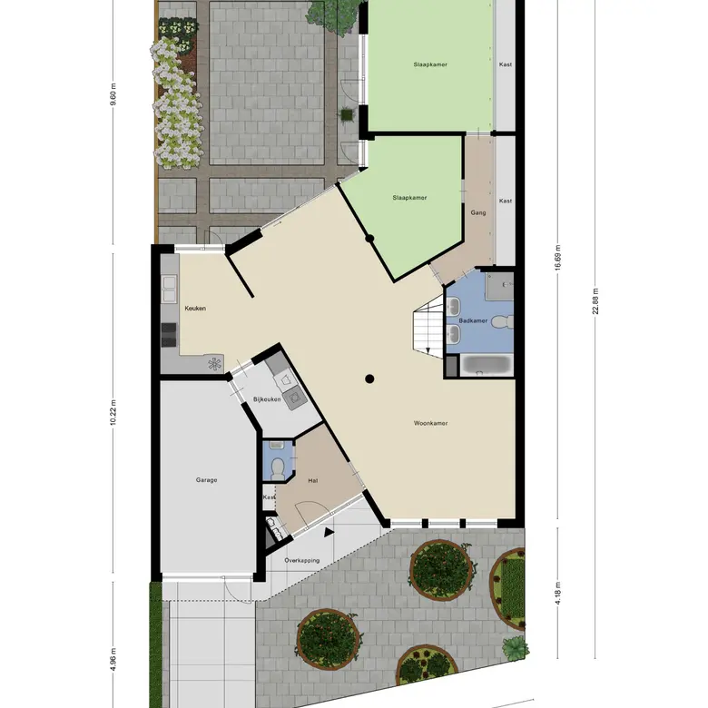 Plattegrond 1 van Beeckzanglaan 42