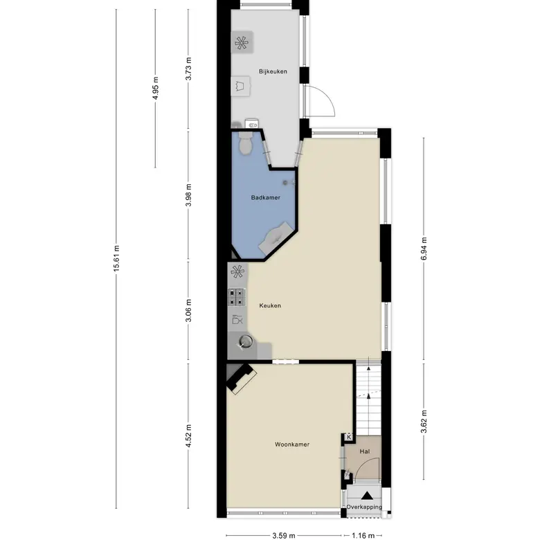 Plattegrond 1 van Stetweg 10
