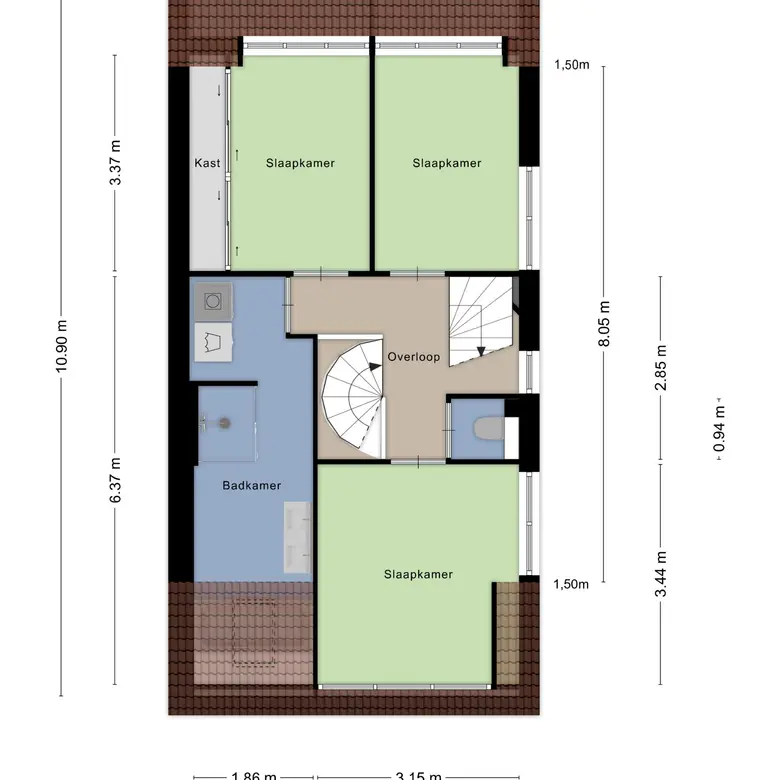 Plattegrond 3 van Laan van Albert's Hoeve 31