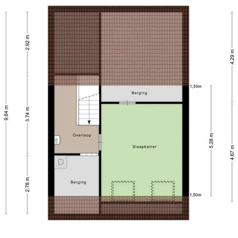 Plattegrond 2 van Ruiterweg 21c