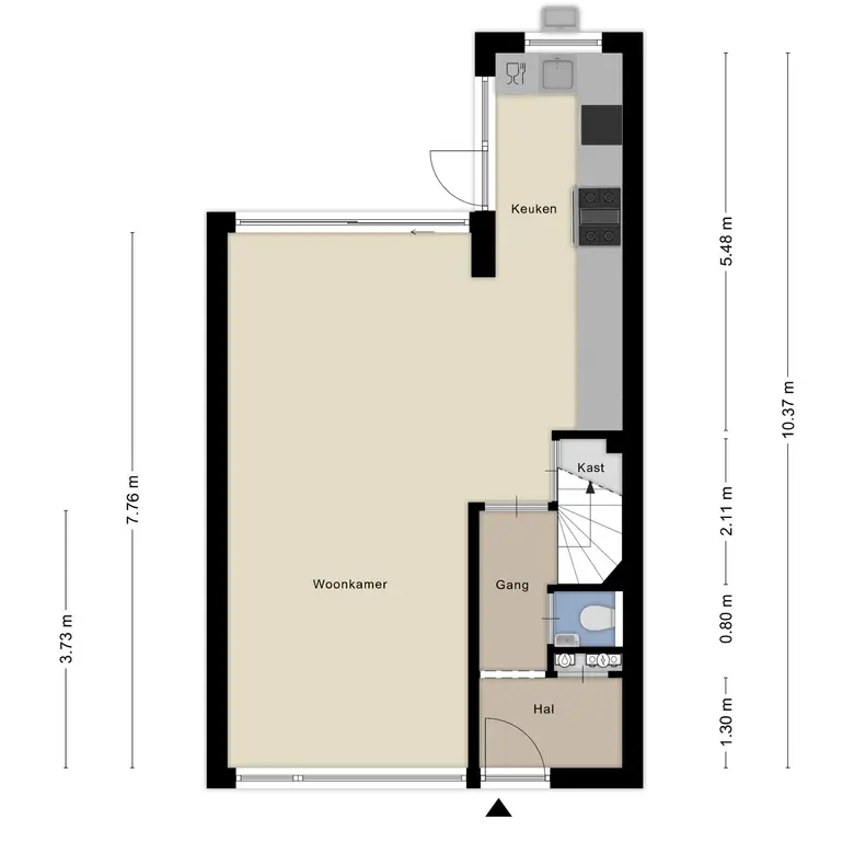 Plattegrond 2 van Bachstraat 5