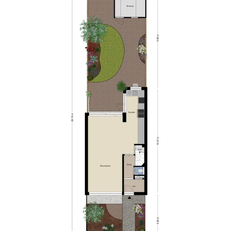 Plattegrond 1 van Bachstraat 5