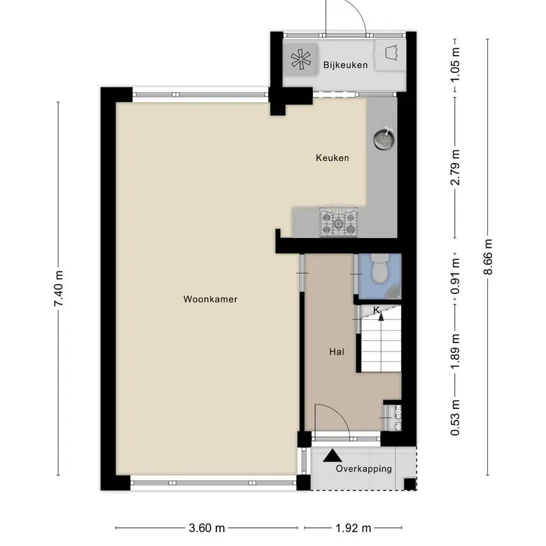 Plattegrond 2 van Hendrik Casimirstraat 38
