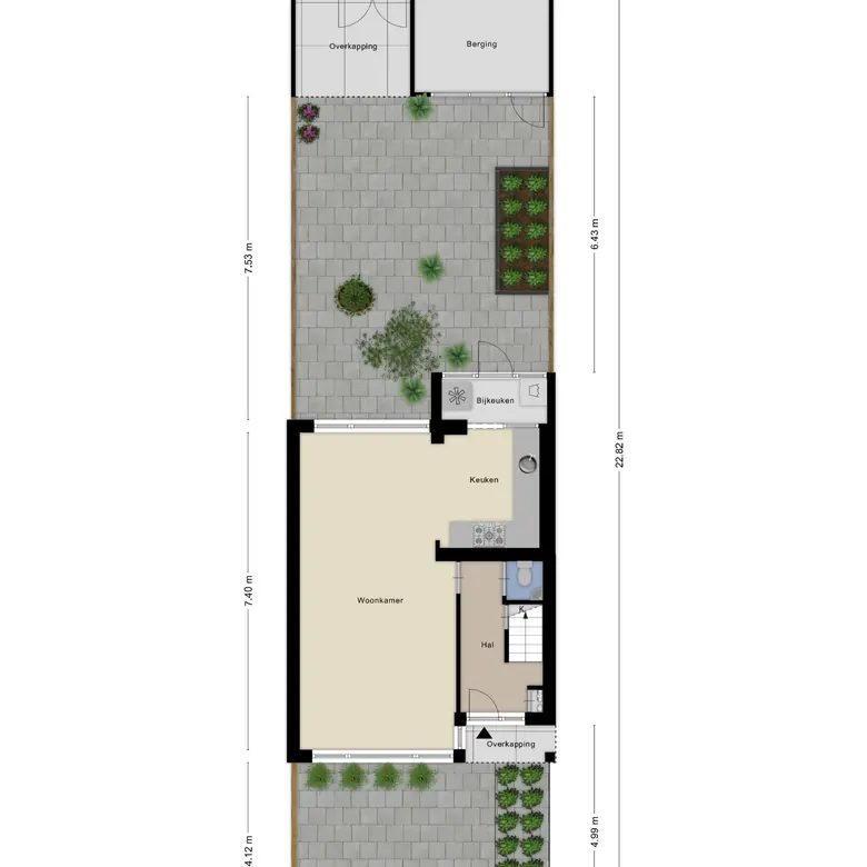 Plattegrond 1 van Hendrik Casimirstraat 38