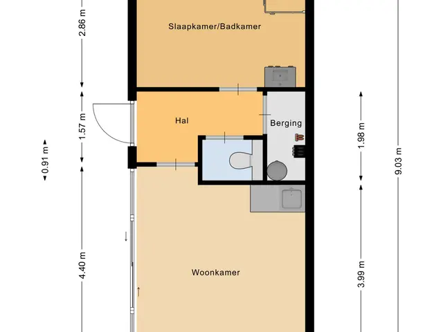 Plattegrond van Eindstraat 28