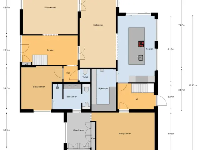 Plattegrond van Hoge Maasdijk 13