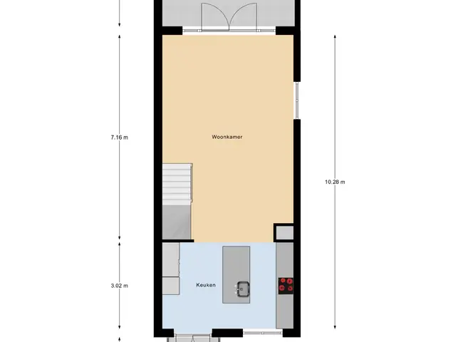 Plattegrond van Achter 't Raadhuis 4