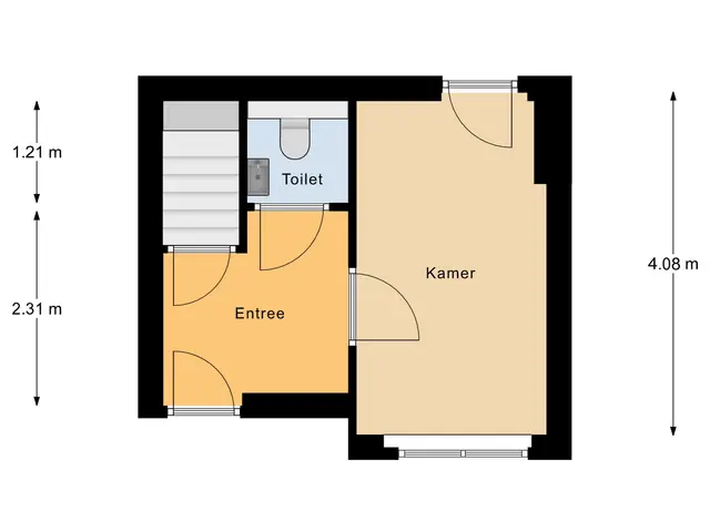 Plattegrond van Achter 't Raadhuis 4