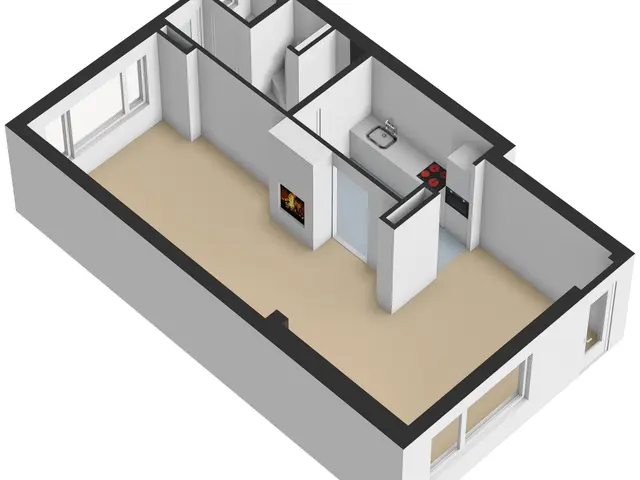 Plattegrond van De Huterstraat 6