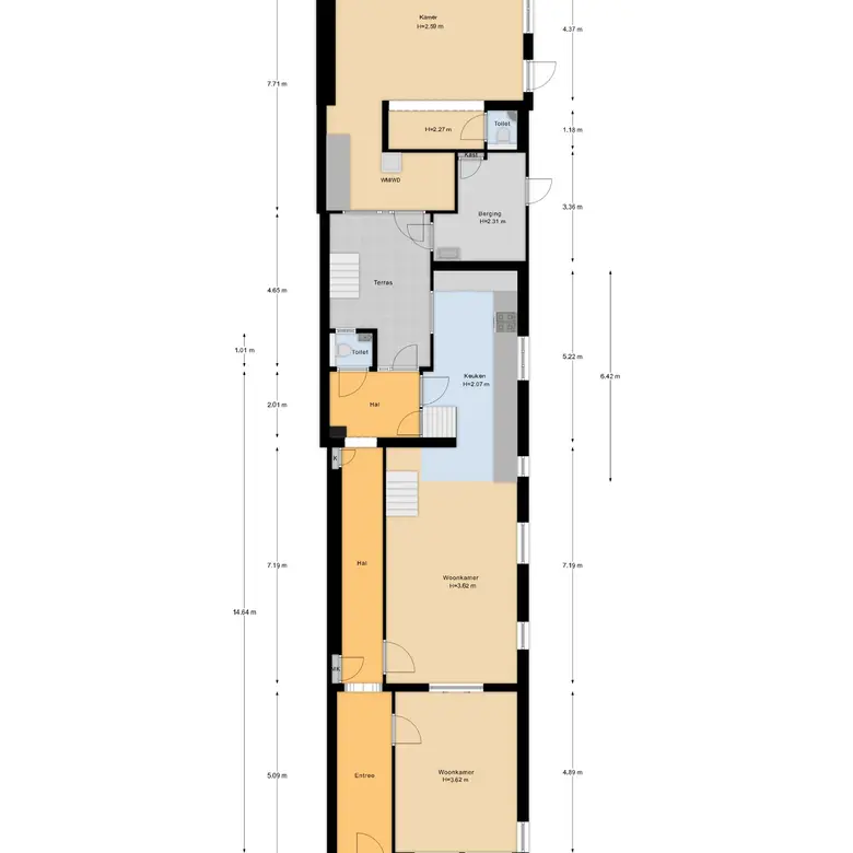 Plattegrond 2 van Westerstraat 158