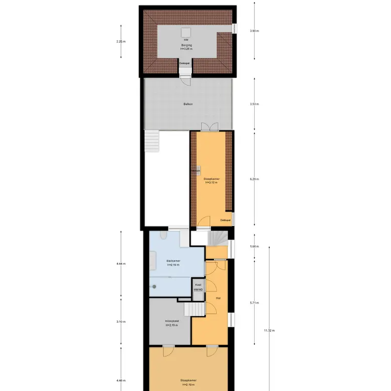 Plattegrond 4 van Westerstraat 158