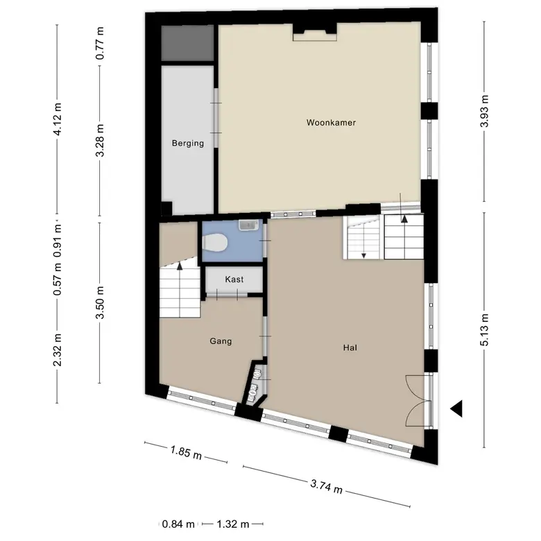Plattegrond 2 van Grote Oost 132