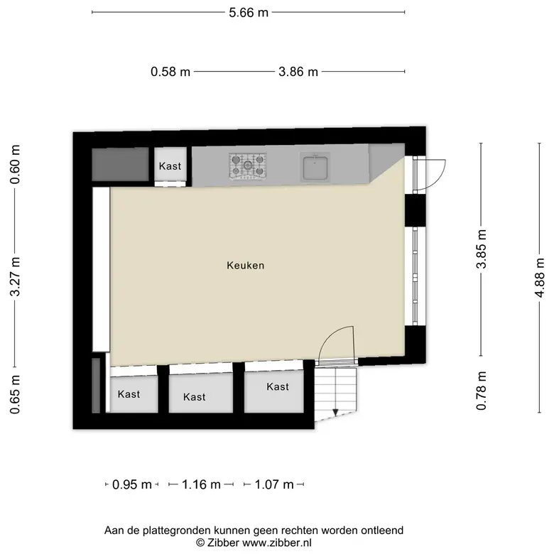 Plattegrond 6 van Grote Oost 132
