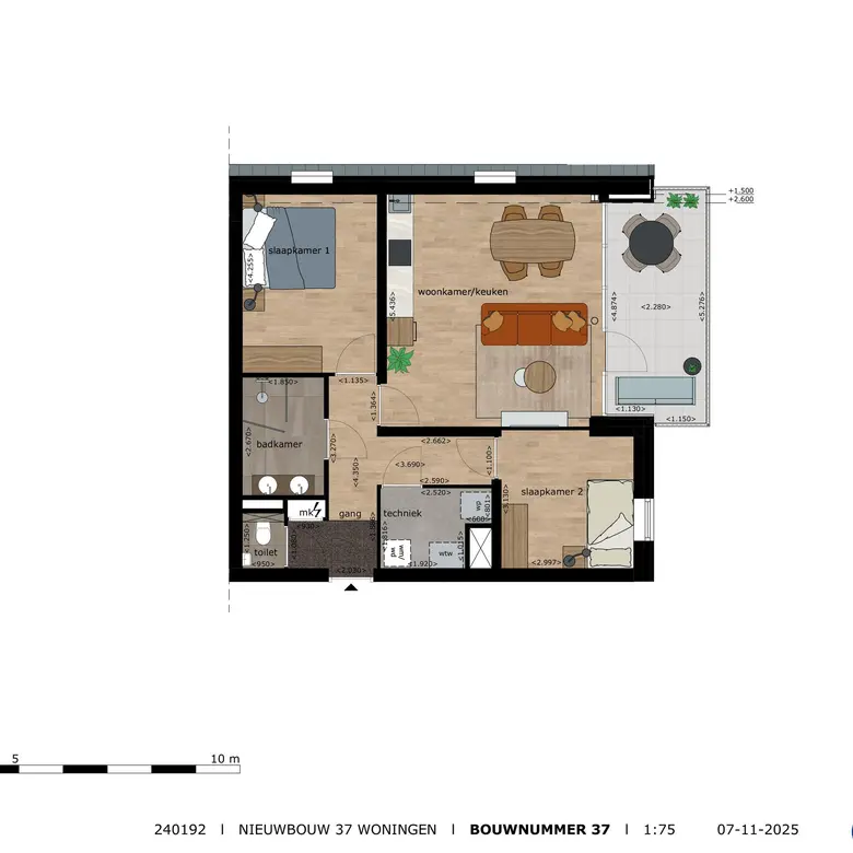 Plattegrond 1 van Bouwnummer 37