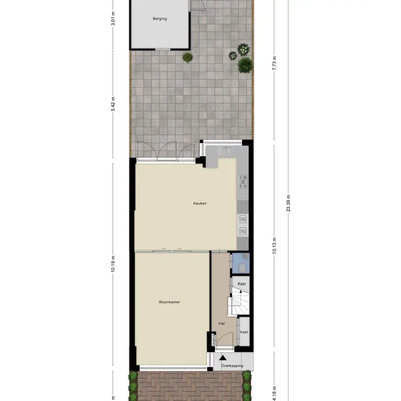 Plattegrond 1 van Toscanestraat 31